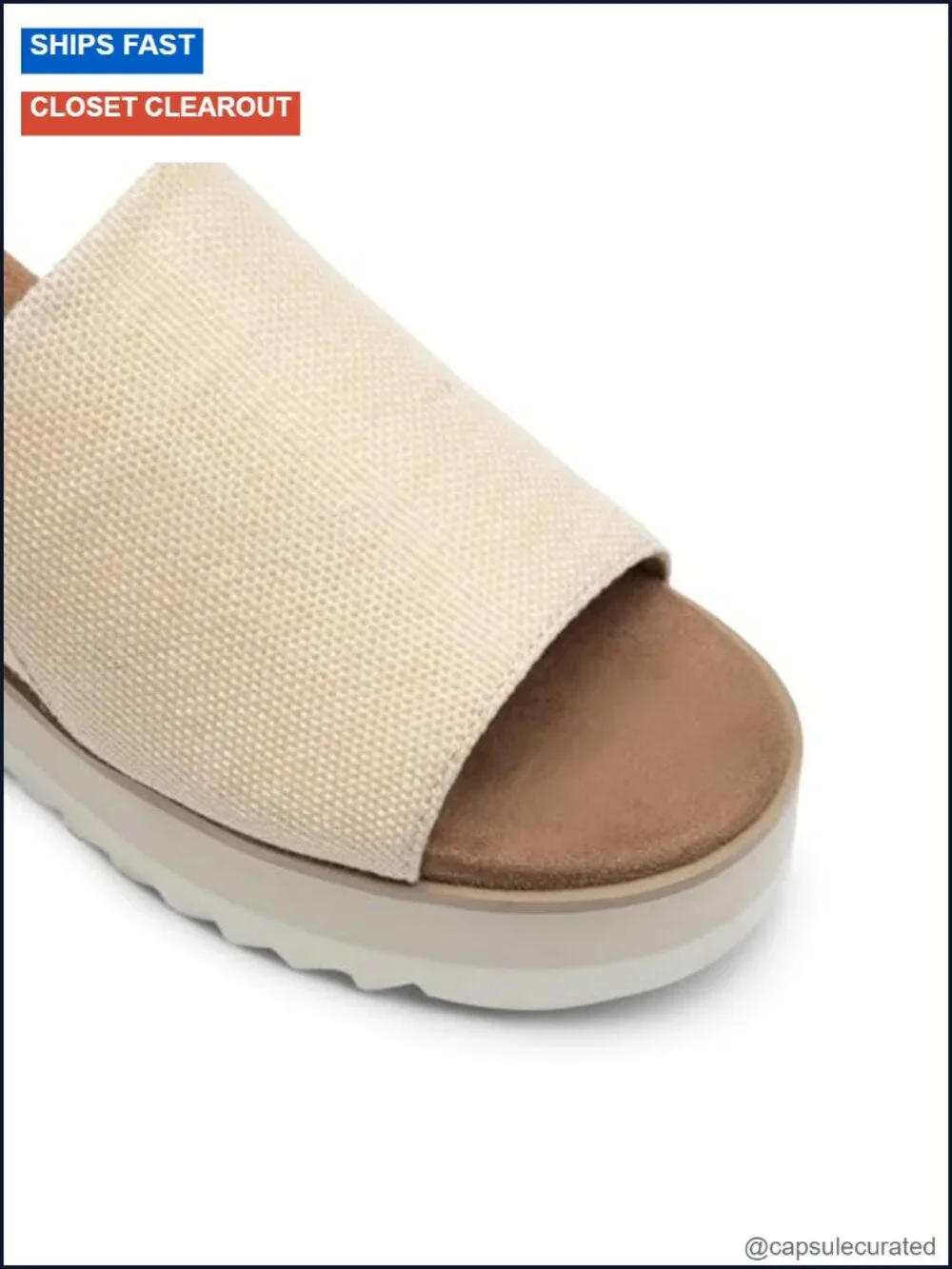 Espadrille Wedge Platform Sandals Slip-on Canvas Slide Summer Shoes